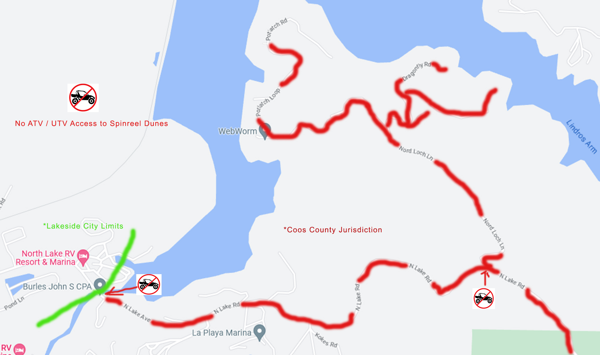 ATV and UTV Dune Access NordLoch Lane